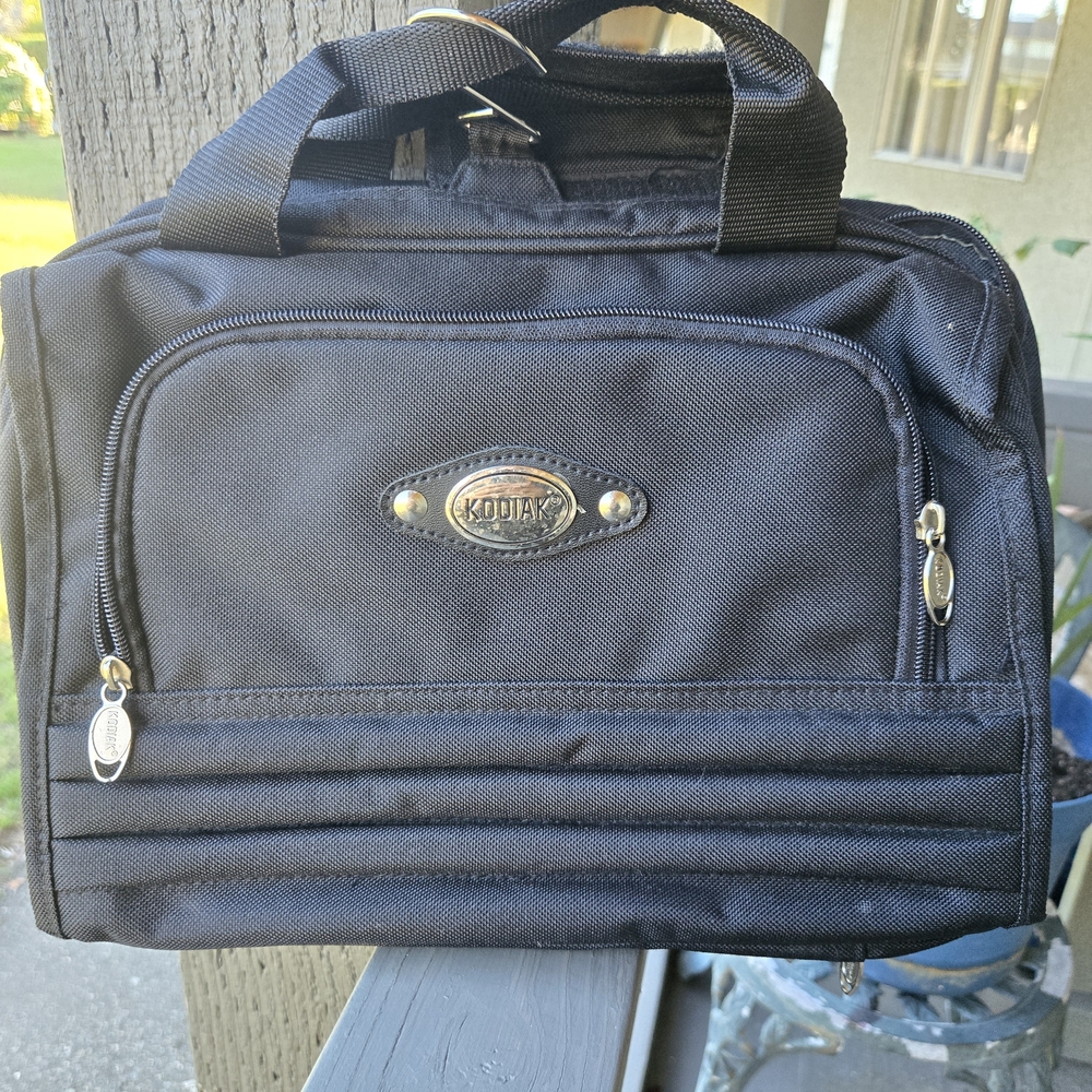 Kodiak Black Toiletry Bag with Gold Accents